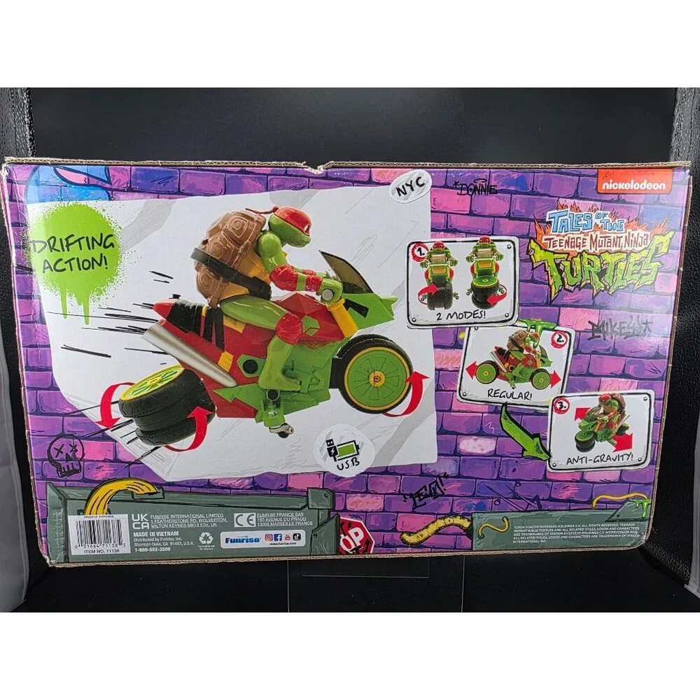 Teenage Mutant Ninja Turtles Tales Remote-Control Raphs Rad Ride Toy 2.4GHz